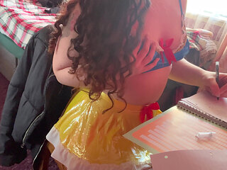 SnowWhite gets horny studying