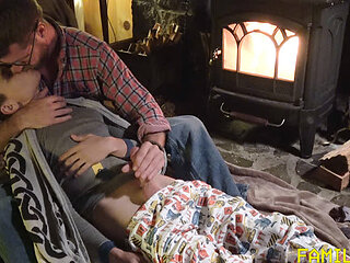 Stepdad Stepson Family Cabin Retreat - FamilyDick