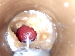 Camera 4k Inside Deep Pussy Captures Huge Dose Ejaculation of Sperm ASMR