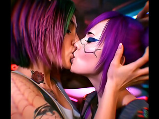 Cyberpunk 2077 - city of lesbian dreams (part 2 ) [ AI generated ]