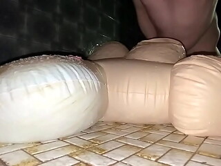 Reupload: Lofty Leila water-filled inflatable doll fuck