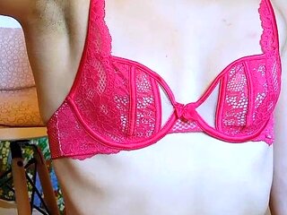Beauty small tit amateur teen masturbating her shaved pussy
