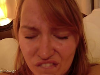 Solo girl gives whispery ASMR orgasm on live webcam show