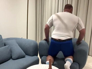 Jack Stacked Riding and Playing with His Big Dildo