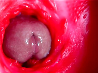Juicy beautiful pussy squelches inside ASMR close-up inside the anus