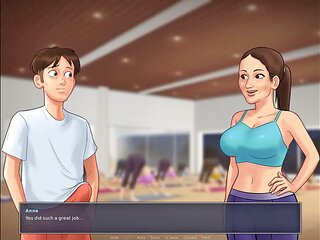 Yoga-loving cougar in summertime saga episode