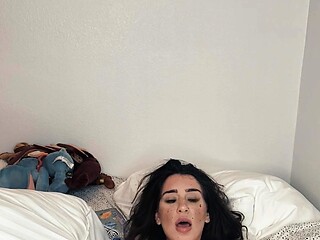 Busty brunette solo masturbation