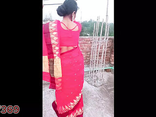 I fucked my village wearing a red saree. Part -01