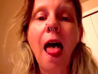 Teasing You All with My Long Pierced Tongue