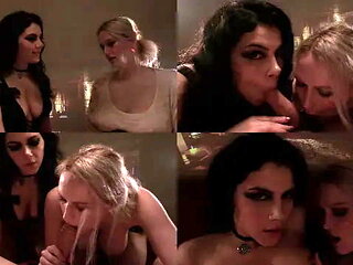 Blonde Brunette Cosplay Creampie POV Close-Up