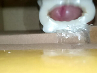 Cum inside homemade silicone pussy 5