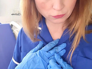 Naughty Nurse Catches You Peeking and Invites You to Fuck Her