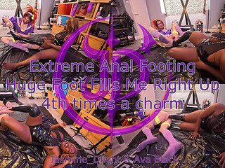 Jasmine_dlight & Ava Black - Extreme Anal Footing Huge Foot Fills Me up 4th Times a Charm