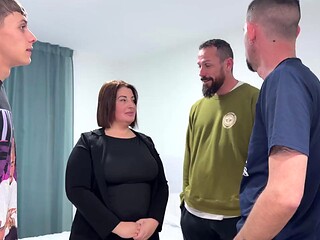 Chubby Spanish BBW Hume Hooks Up With Boyfriends Family And Gets Her Ass Wrecked By Three Massive C