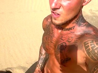 Amateur GF gives a deepthroat blowjob in the desert