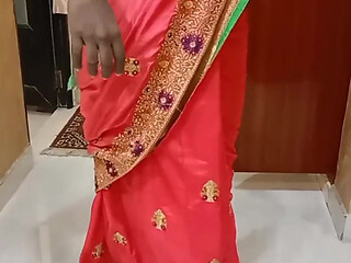 Desi Tamil Dusky Wife Seduces Bull in Red Underwear - Nipple Play, Cuck Watches! Indianhotwifex
