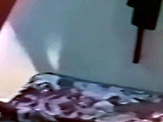 White Lace Panties on the Floral Bedspread - Retro Lesbian Facesitting Classic