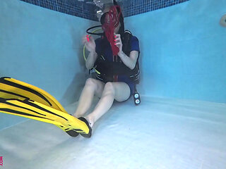 Bound Beneath the Surface - Scuba Tease & Rope Play in Vintage Wetsuit
