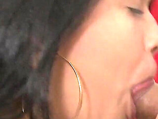 Horny Brunette Sucking and Fucking in the Gloryhole!