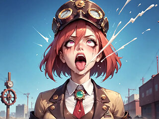 Goggle-hearted Gasm Steam Punk City Scream