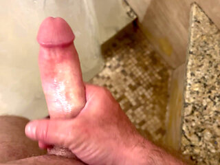 Huge Cock, Huge Orgasm! Amazing Shower Masturbation!