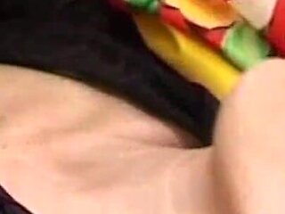 Hot brunette gives blowjob and fucked hard