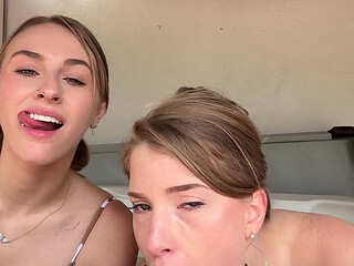 Angel Youngs and Octavia Redd Hot Tub JOI