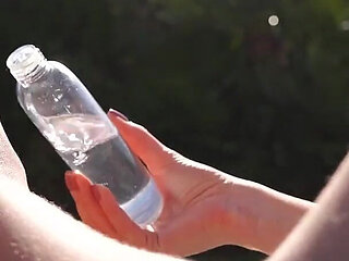 Hot Blondes Oil Each Other at Pool