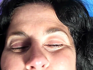 Emma Smile MILF Shows Her Nostrils Pressing Her Nose Fetish