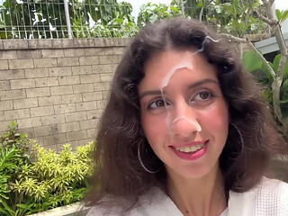 I Called Repairman with My Pussy and Walked Down the Street with His Cum on My Face Cumwalk