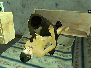 GTA San andreas Hot coffee mod - Cj saves Denise and they go out on a date, ending with some hot sex