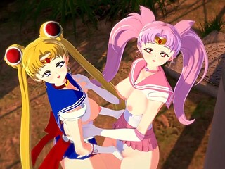 Usagi Tsukino Fucks Chibiusa - Sailor Moon