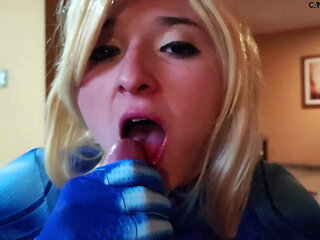 Samus Gives You a Real Blowjob