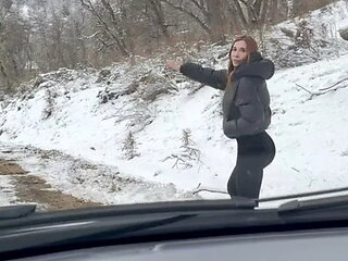Milf Argentina Big Ass Fucks a Stranger on the Route