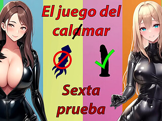 JOI - El juego del calamar. Sexta prueba para masturbarse. Elige bien a tu chica y... &iexcl_Suerte!