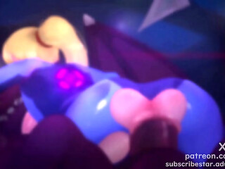 Samus riding Ridley