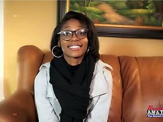 Nerdy Brunette Sylvia Glasses Sloppy Deepthroat Passionate BJ Heat