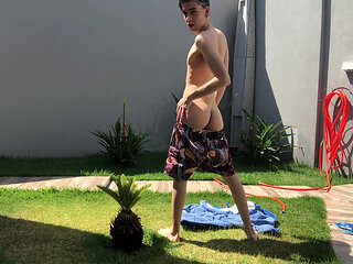Stroking in the sun with henry