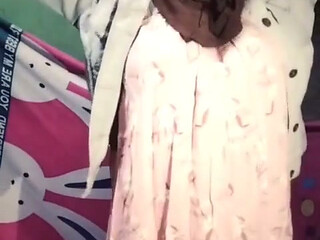 Beautiful Hijab Transvestite Masturbates Alone