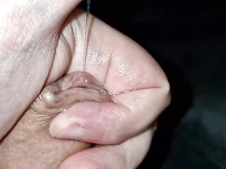 Jerking My Precum Soaked Uncut Dick