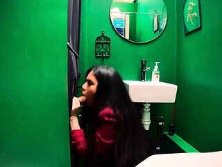 Glory hole blonde blowjob slut double facial