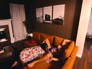 Sexy Brazilian Calixta Relaxes Her Man After a Hard Day