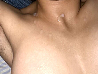 stepdad cum in my face after good riding on his dick and lots of play with my ass hole