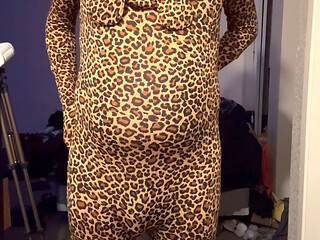 Lovely Zentai Doll Getting Dressed and some fun