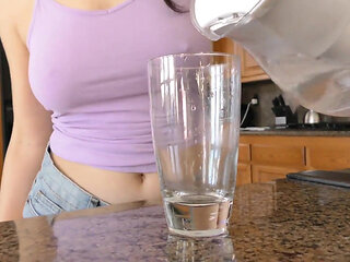 Pawg Student licks ass and swallows cum