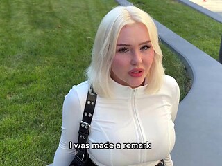 Russian Stranger Pounds Blondessa to Facial Cumshot