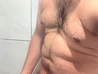 Hard cock in the shower