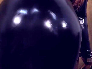 Will My Tongue Please Her? Slave Mila Worships, Shines and Licks Mistress Elysia's Latex Bodysuit