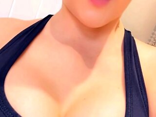 Blonde with Big Boobs Gives Blowjob to Her Dildo on Liv more