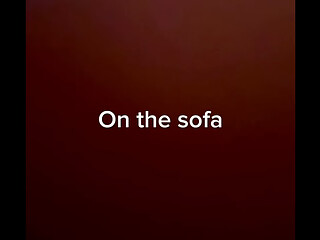 On the sofa